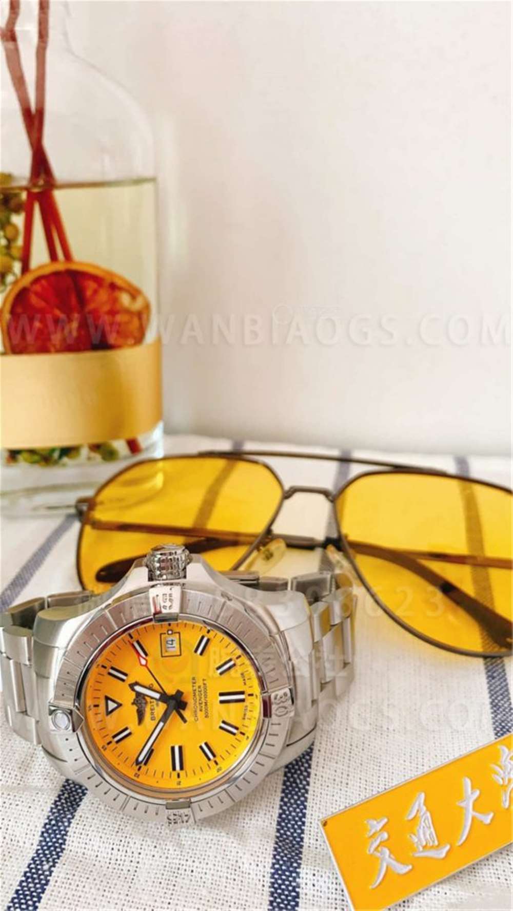 GF Factory Breitling Avenger Sarı Kurt «Asia2824 mekanizmalı» sağlam ve iddialı estetiğiyle öne çıkan saat — 9. fotoğraf