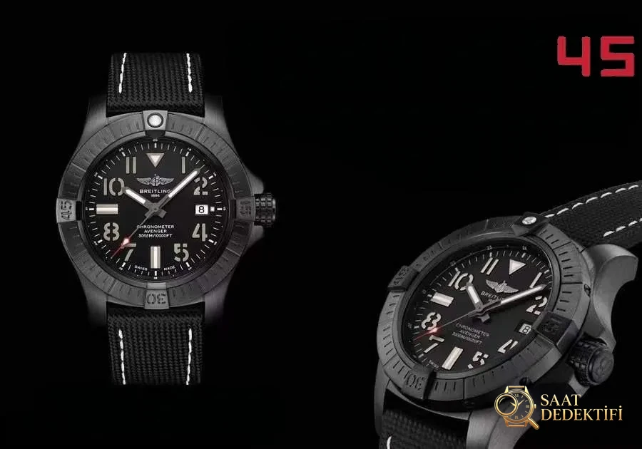 GF Factory Breitling Avenger Seawolf Black Steel V2 Modeli Alınır mı - Kadran Detayı ve Bezel İşçiliği