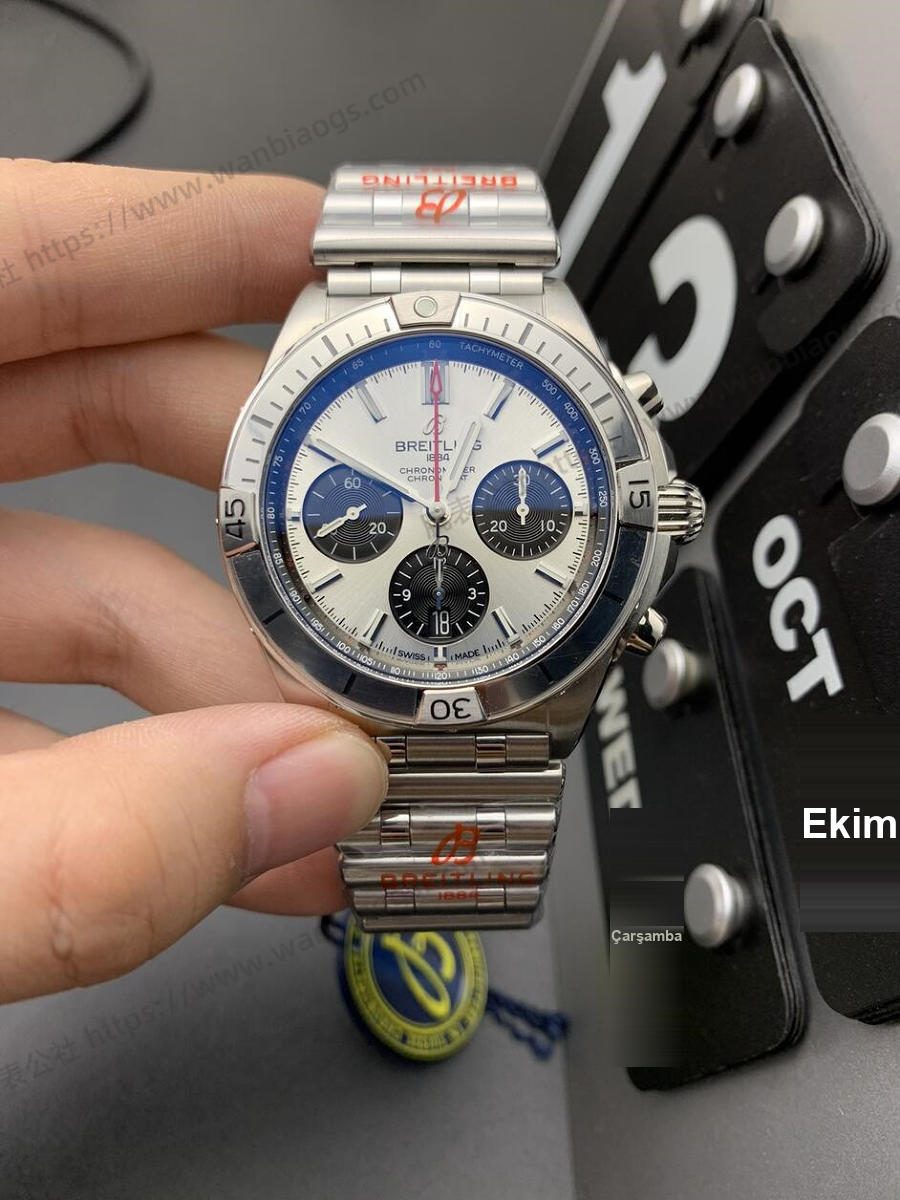 GF Factory Breitling B01 Kronograf Serisi 42 mm Bullet Bilezikli Kol Saati (Panda Kadran) İncelemesi — 1. fotoğraf