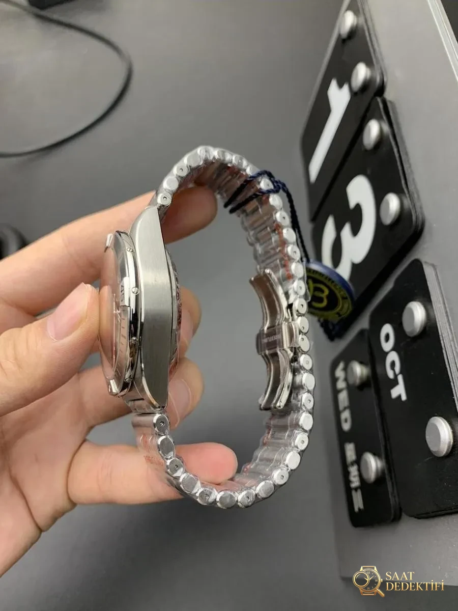 GF Factory Breitling B01 Kronograf Serisi 42 mm Bullet Bilezikli Kol Saati (Panda Kadran) İncelemesi - Kasa Profili ve Kurma Kolu İncelemesi