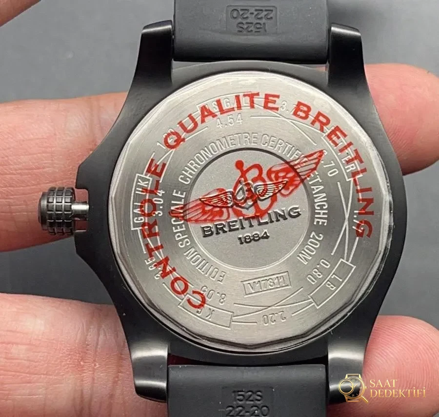 GF Factory Breitling Blackbird (SR-71 casus uçağı) V4 versiyonu saat incelemesi - Klips Kilidi ve Lazer Damgalar