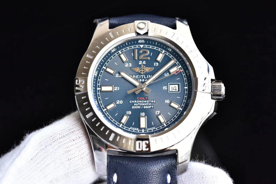 GF Factory Breitling Challenger serisi (mavi kadran) saat incelemesi — 1. fotoğraf