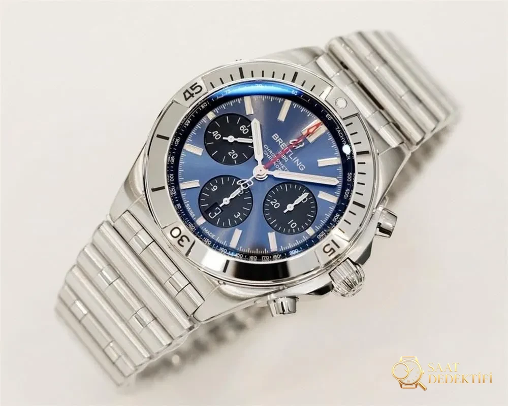 GF Factory Breitling Chronomat mekanik kronograf b01 bilezikli modelin kalitesi nasıl? - Kadran Detayı ve Bezel İşçiliği