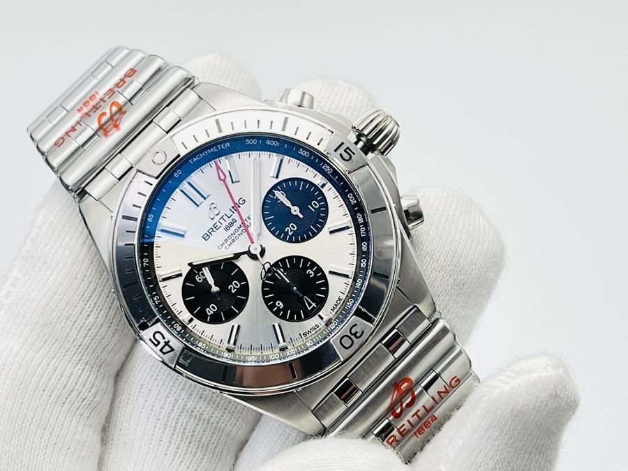 GF Factory Breitling Chronomat sağlam çelik dev, çok yönlü spor kol saati incelemesi - beyaz kadran — 1. fotoğraf