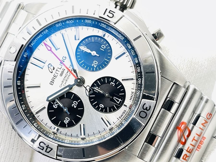 GF Factory Breitling Chronomat sağlam çelik dev, çok yönlü spor kol saati incelemesi - beyaz kadran — 4. fotoğraf