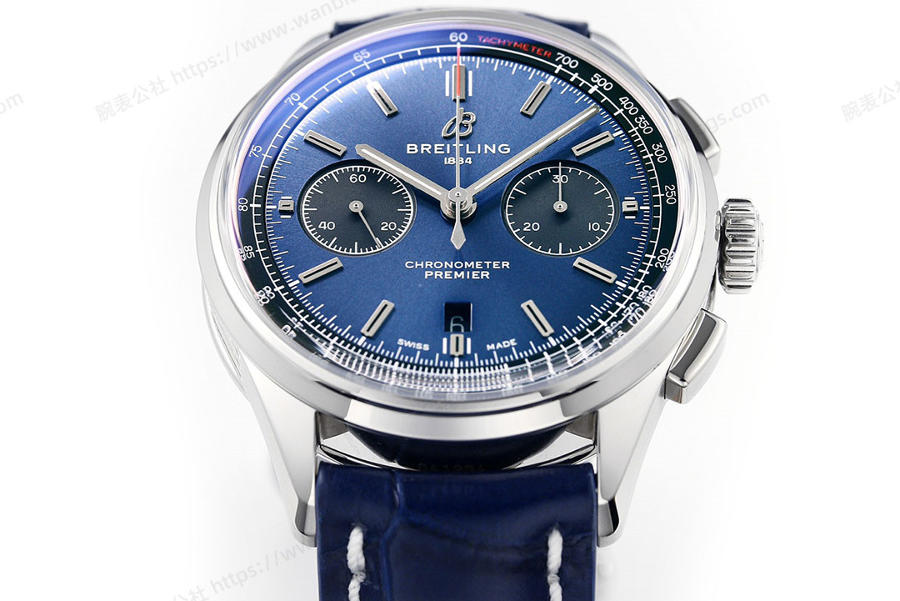 GF Factory Breitling Premier B01 serisi (mavi kadran) saat incelemesi — 4. fotoğraf
