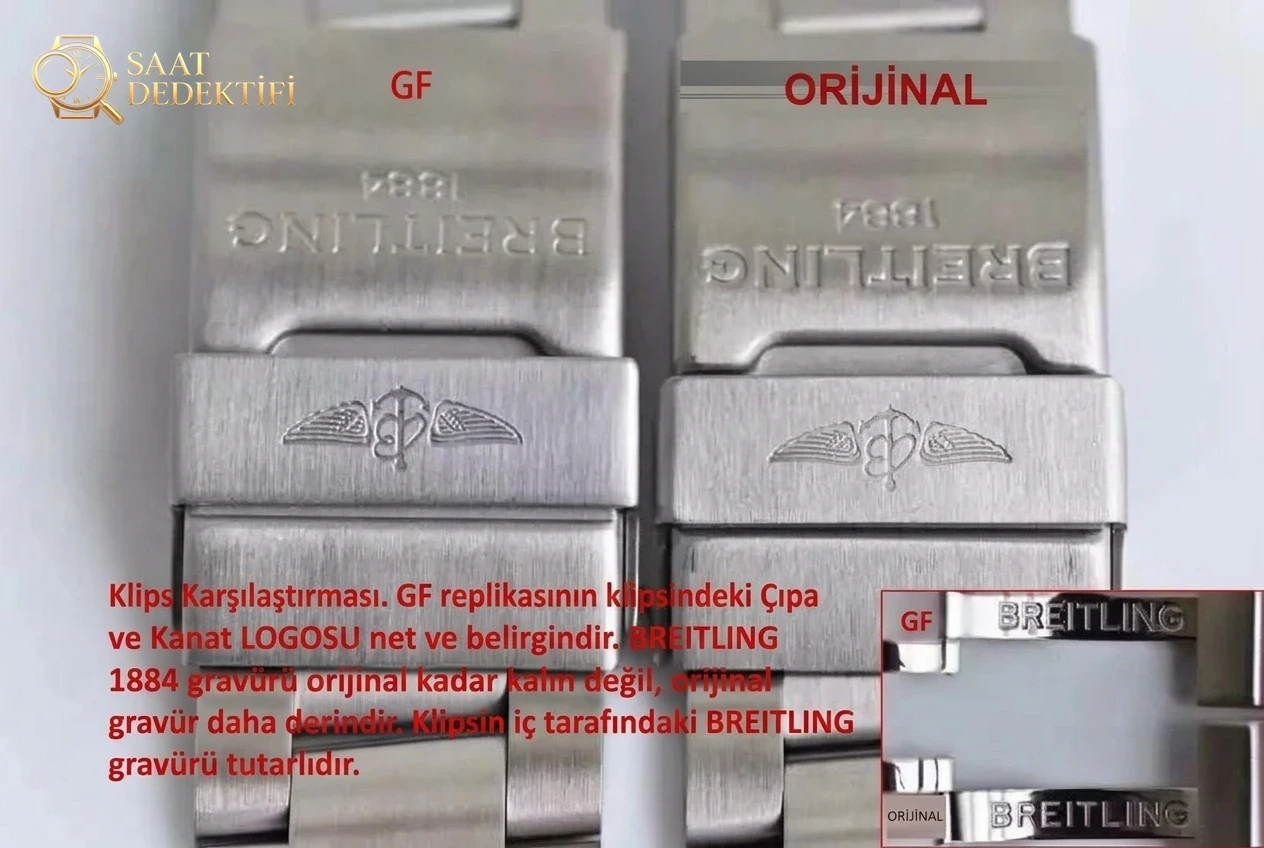 GF Factory Breitling Superocean 2. Nesil 44 mm 2824 mekanizmalı saat söküm ve orijinal karşılaştırmalı inceleme - Bezel İçi Rehaut Gravürü ve Hizalaması