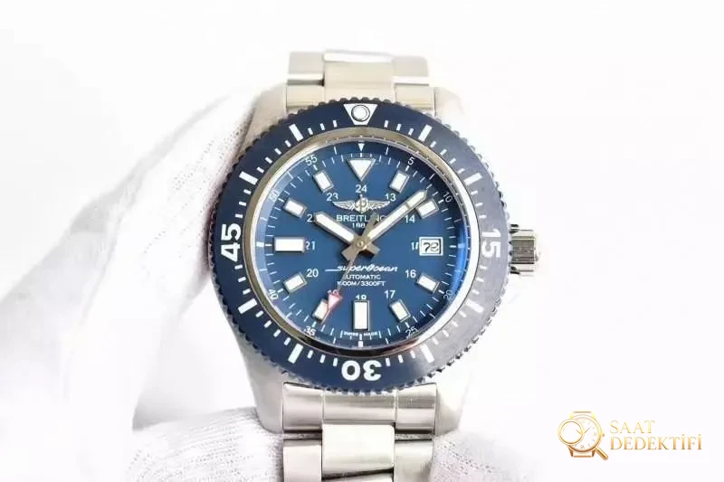 GF Factory Breitling Superocean 2. Nesil 44 mm 2824 mekanizmalı saat söküm ve orijinal karşılaştırmalı inceleme - Dalgıç Kilit Uzatması ve Toka Güvenliği