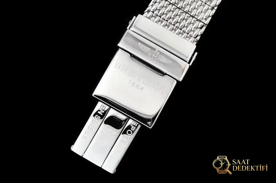 GF Factory Breitling Superocean Heritage II (Siyah Kadran) Kol Saati - Klips Kilidi ve Lazer Damgalar