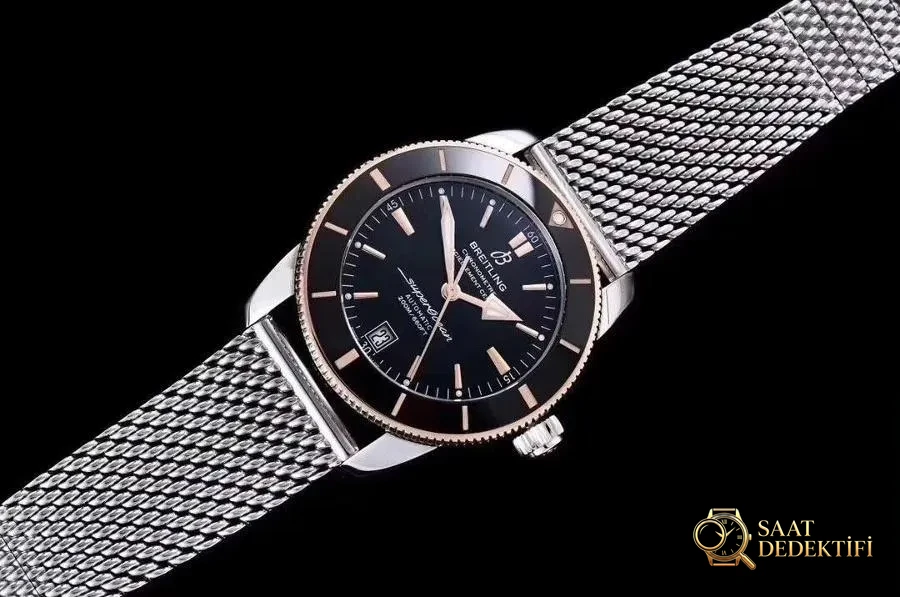 GF Factory Breitling Superocean Heritage II (Siyah Kadran) Kol Saati - Bilekte Duruş ve Kasa Orantısı