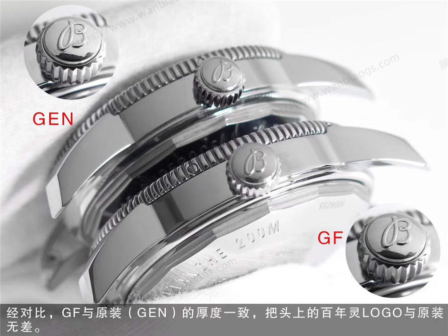 GF Factory Breitling Superocean Heritage İkinci Nesil gerçek-replika karşılaştırmalı incelemesi — 8. fotoğraf
