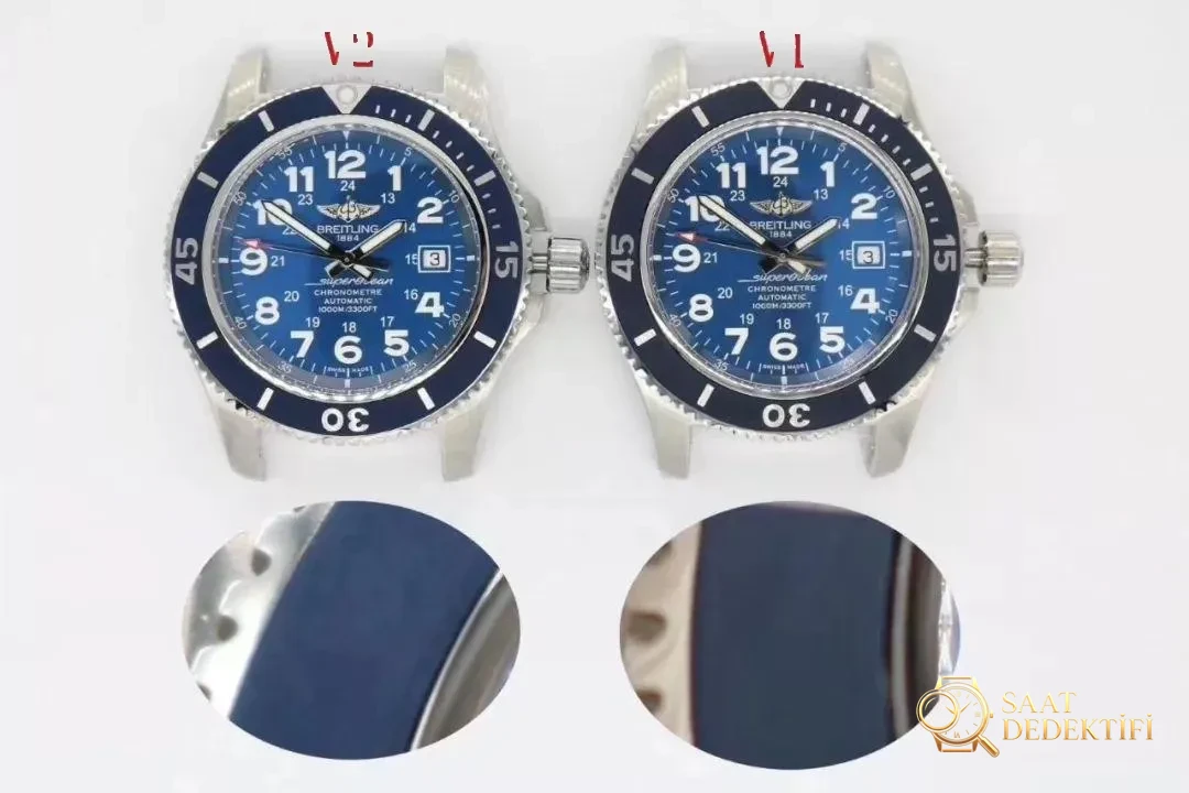 GF Factory Breitling Superocean II 44 mm V2 replika saat karşılaştırmalı incelemesi - Yükseltilmiş versiyon nasıl? - Arka Kapak ve Mekanizma Detayı