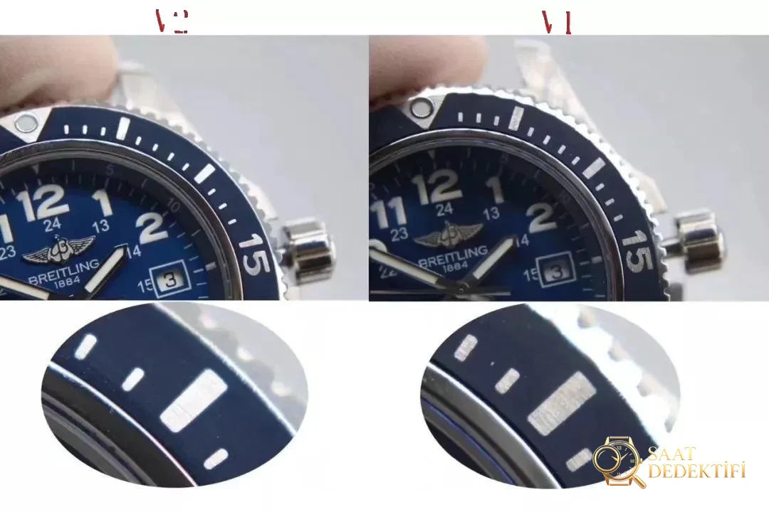 GF Factory Breitling Superocean II 44 mm V2 replika saat karşılaştırmalı incelemesi - Yükseltilmiş versiyon nasıl? - Klips Kilidi ve Lazer Damgalar