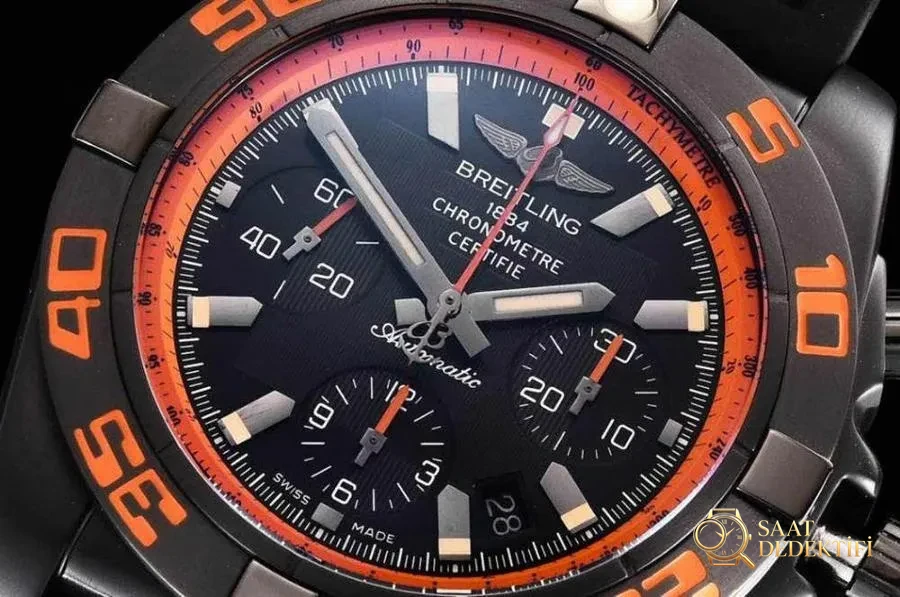 GF Factory Breitling Ultimate Chronograph Black Hawk Kol Saati İncelemesi - Kasa Profili ve Kurma Kolu İncelemesi