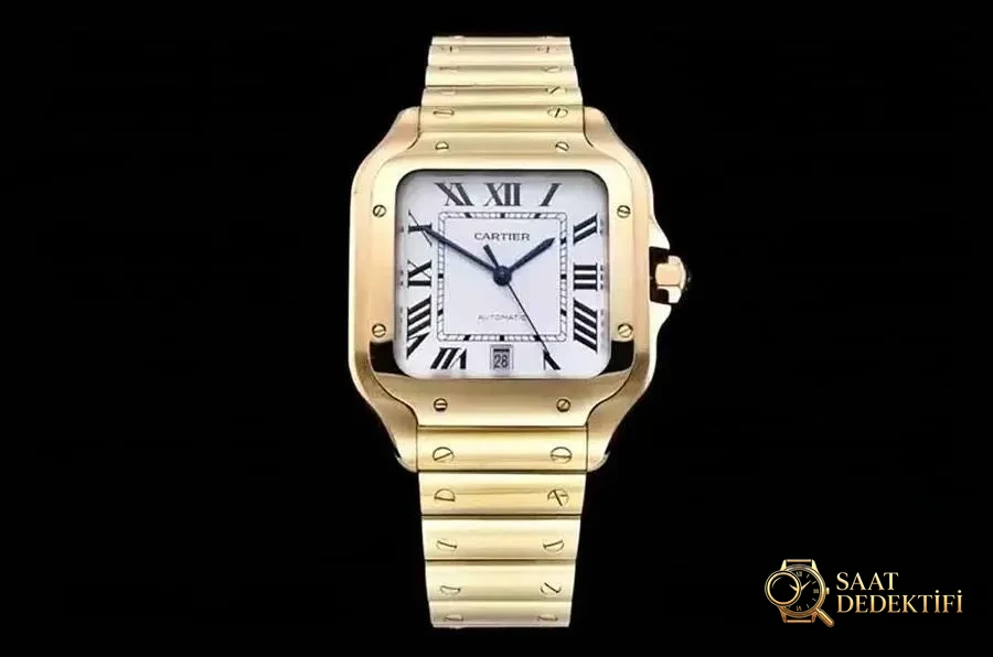 Cartier Santos Replika Saat İncelemesi - Ön Görünüm ve Kasa Tasarımı