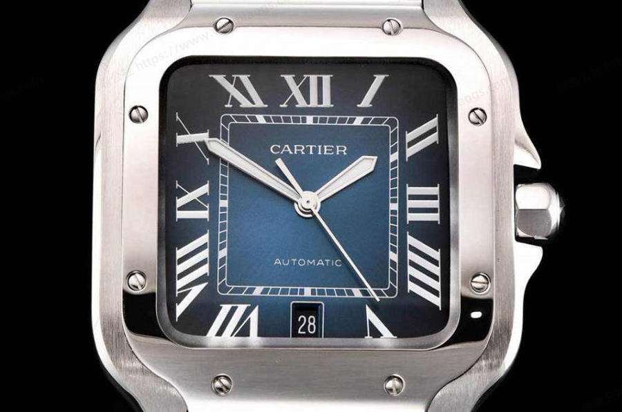 GF Factory Cartier Santos mavi kadranlı kol saati incelemesi — 3. fotoğraf