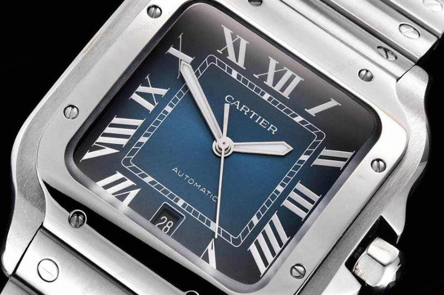 GF Factory Cartier Santos mavi kadranlı kol saati incelemesi — 4. fotoğraf