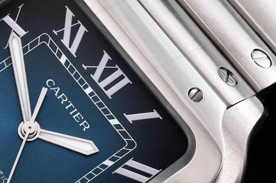 GF Factory Cartier Santos mavi kadranlı kol saati incelemesi — 6. fotoğraf