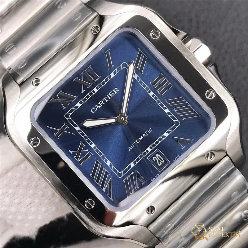 Revue de la montre GF Factory Cartier Santos Series - Couverture arrière et détails du mécanisme