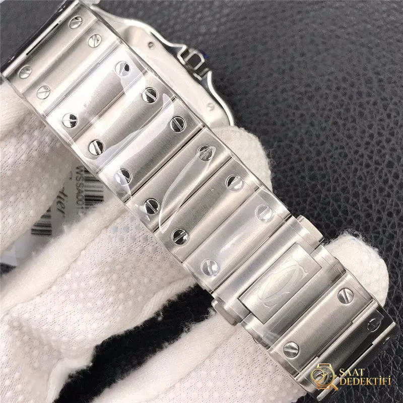 Revue des montres de la série GF Factory Cartier Santos - Vue nocturne au phosphore et au Super-LumiNova