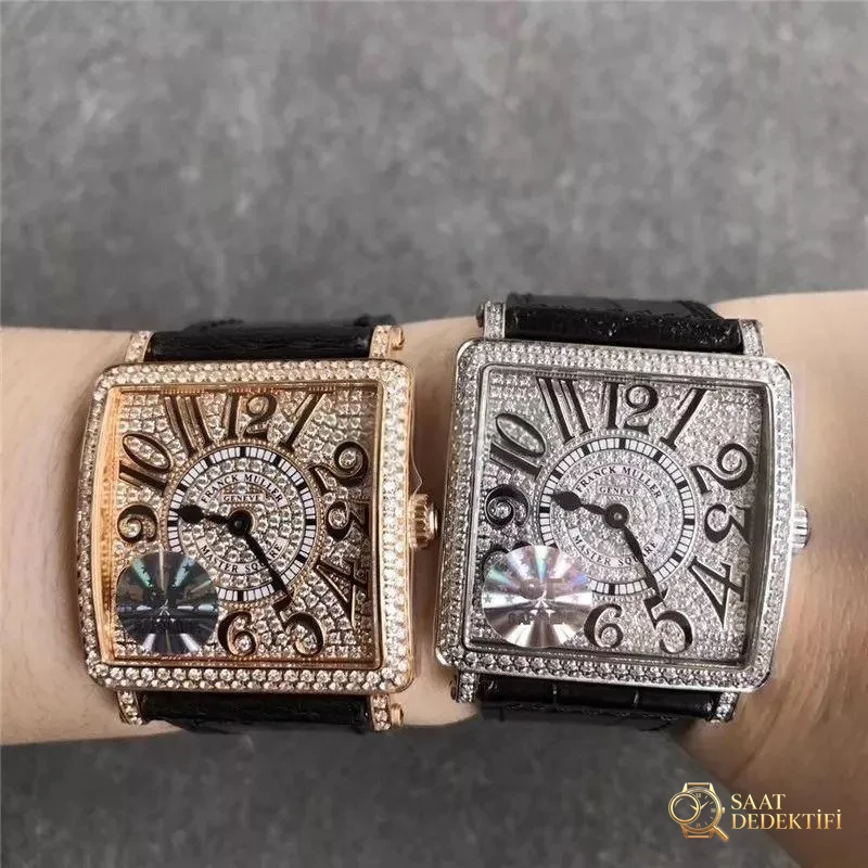 GF Factory Franck Muller 6002MQZ MASTER SQUARE kadın kuvars replika saat orijinalle karşılaştırıldığında nasıl? Elmas taşlı modeli var mı? - Arka Kapak ve Mekanizma Detayı
