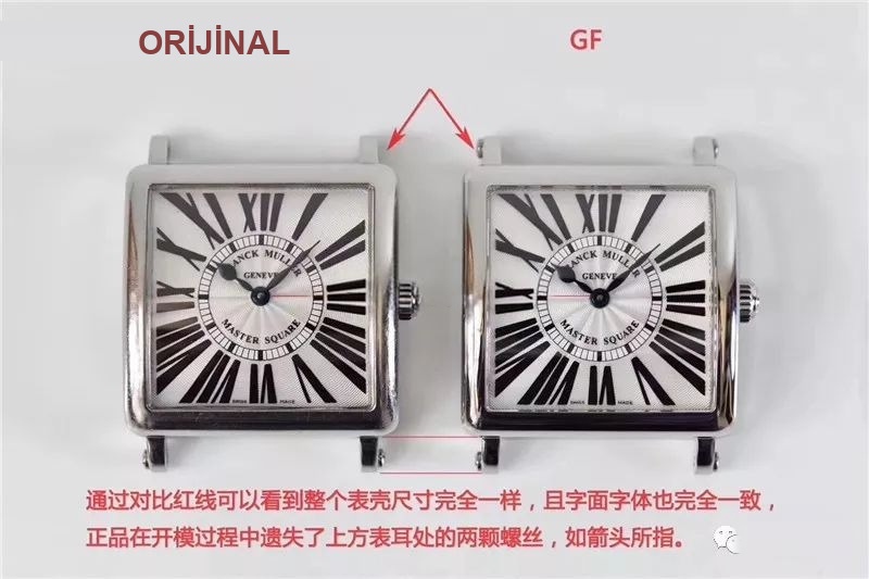 GF Factory Franck Muller 6002MQZ MASTER SQUARE kadın kuvars replika saat orijinalle karşılaştırıldığında nasıl? Elmas taşlı modeli var mı? — 5. fotoğraf