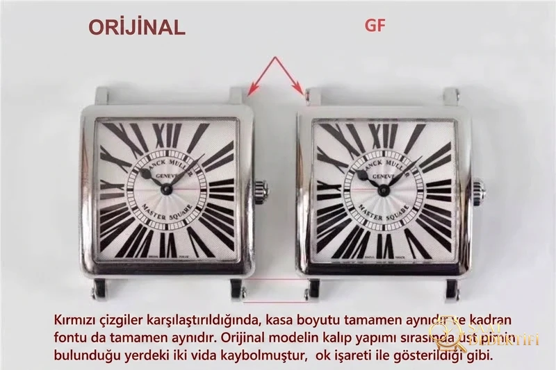 GF Factory Franck Muller 6002MQZ MASTER SQUARE kadın kuvars replika saat orijinalle karşılaştırıldığında nasıl? Elmas taşlı modeli var mı? - Bilezik, Toka ve Klips Mekanizması