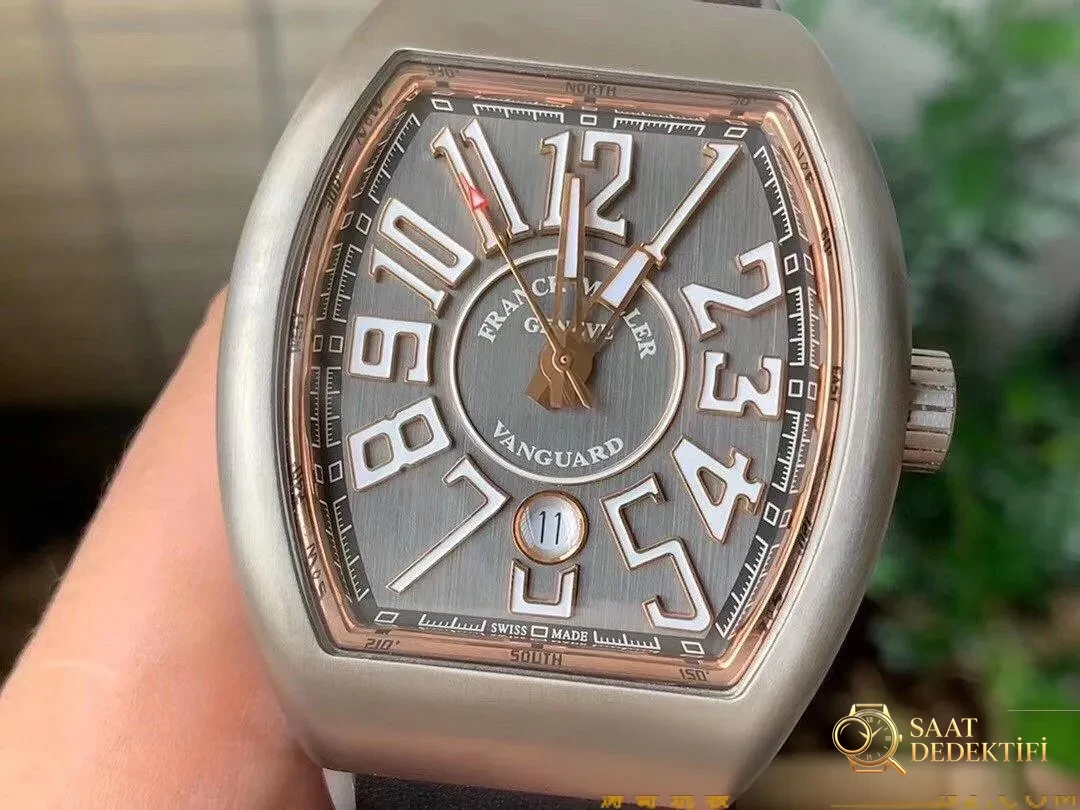 GF Factory Franck Muller V45 titanyum-gül altın versiyonu saat incelemesi - Makro Kadran ve İndeks İşçiliği