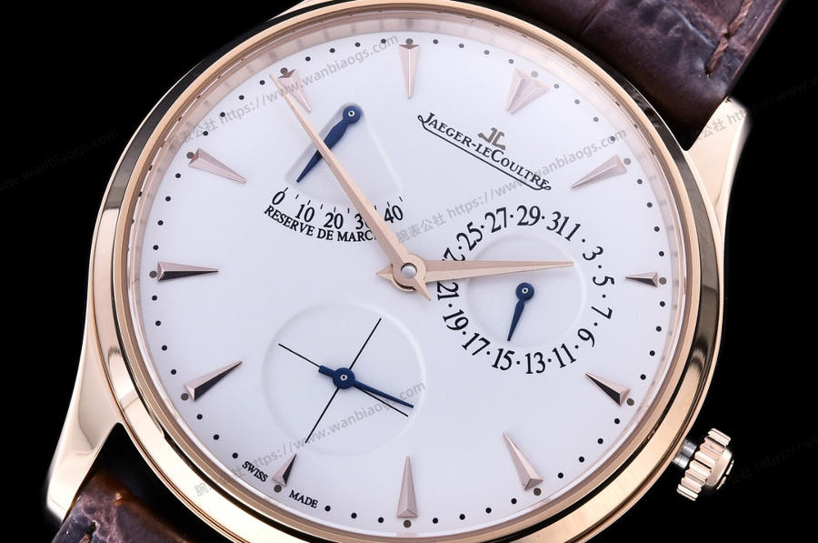 GF Factory Jaeger-LeCoultre Master serisi 1378420 erkek klasik kol saati (Joker rose altın şampanya) — 11. fotoğraf