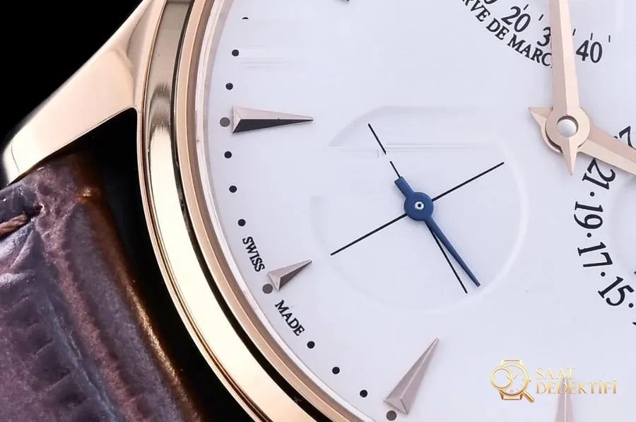 GF Factory Jaeger-LeCoultre Master serisi 1378420 erkek klasik kol saati (Joker rose altın şampanya) - Kasa Çeliği ve Polisaj Kalitesi