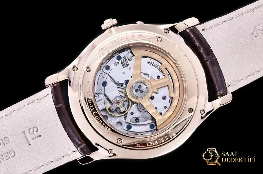 GF Factory Jaeger-LeCoultre Master serisi 1378420 erkek klasik kol saati (Joker rose altın şampanya) - Bilezik Bakla Ayrımı ve Pim Yapısı