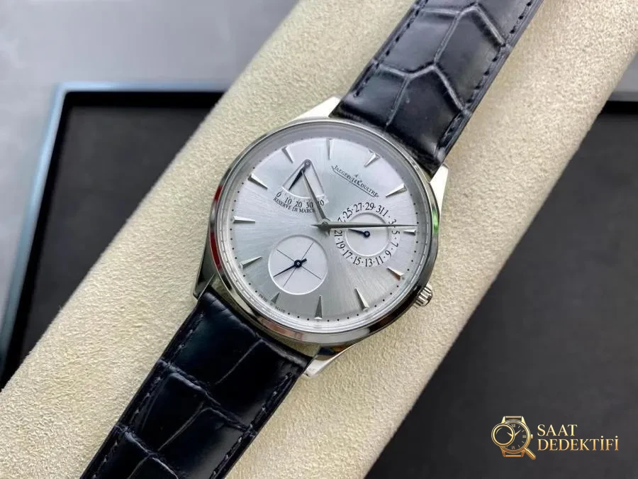 GF Factory Jaeger-LeCoultre Master serisi 1378420 erkek klasik kol saati (Palyaço beyaz kadran) - Kasa Profili ve Kurma Kolu İncelemesi