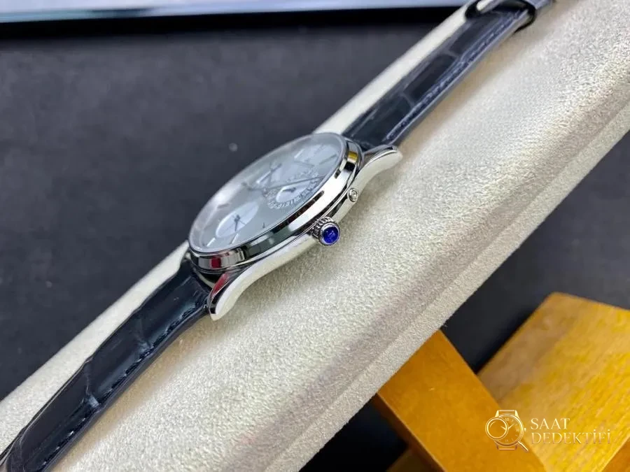 GF Factory Jaeger-LeCoultre Master serisi 1378420 erkek klasik kol saati (Palyaço beyaz kadran) - Bilezik, Toka ve Klips Mekanizması