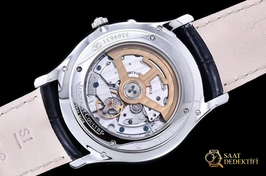 GF Factory Jaeger-LeCoultre Master serisi 1378420 erkek klasik kol saati (Palyaço beyaz kadran) - Toka İçi Mikro Ayar Mekanizması