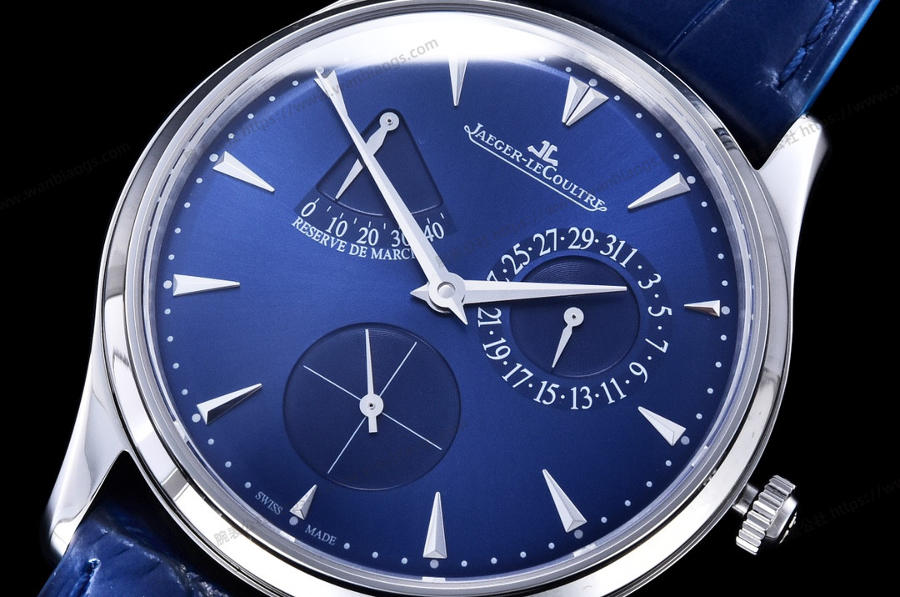 GF Factory Jaeger-LeCoultre Master Serisi 1378480 Erkek Klasik Kol Saati (Palyaço Mavi Kadran) — 11. fotoğraf