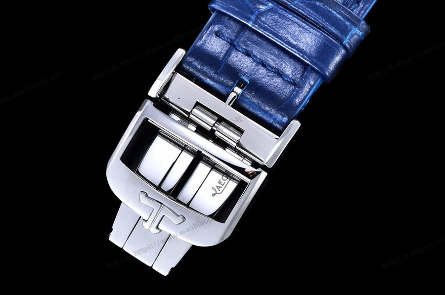 GF Factory Jaeger-LeCoultre Master Serisi 1378480 Erkek Klasik Kol Saati (Palyaço Mavi Kadran) — 16. fotoğraf