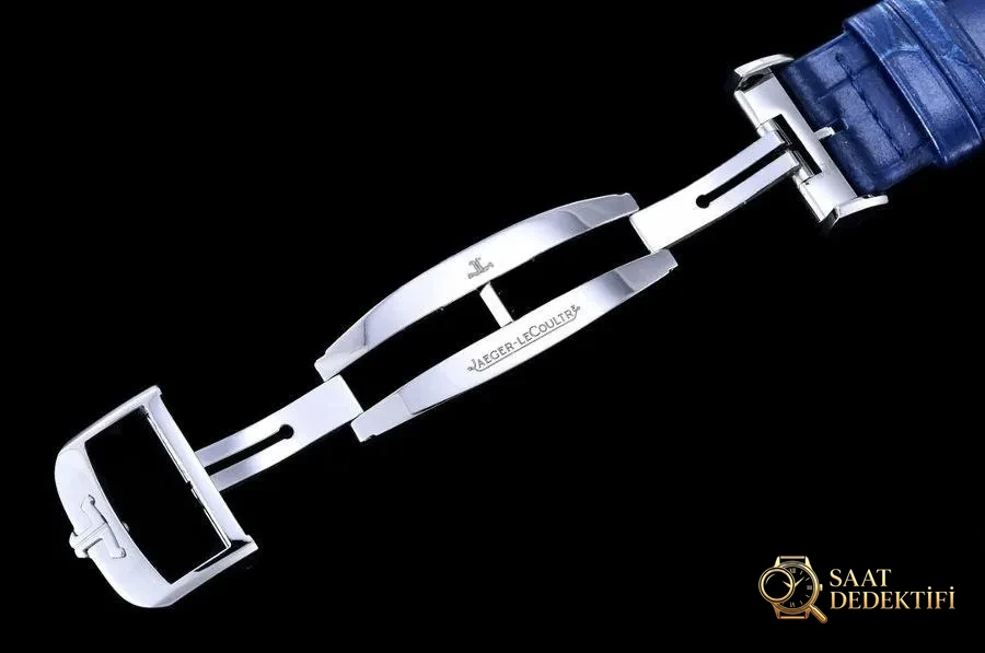 GF Factory Jaeger-LeCoultre Master Serisi 1378480 Erkek Klasik Kol Saati (Palyaço Mavi Kadran) - Kadran İbreleri ve Saniye Akışı