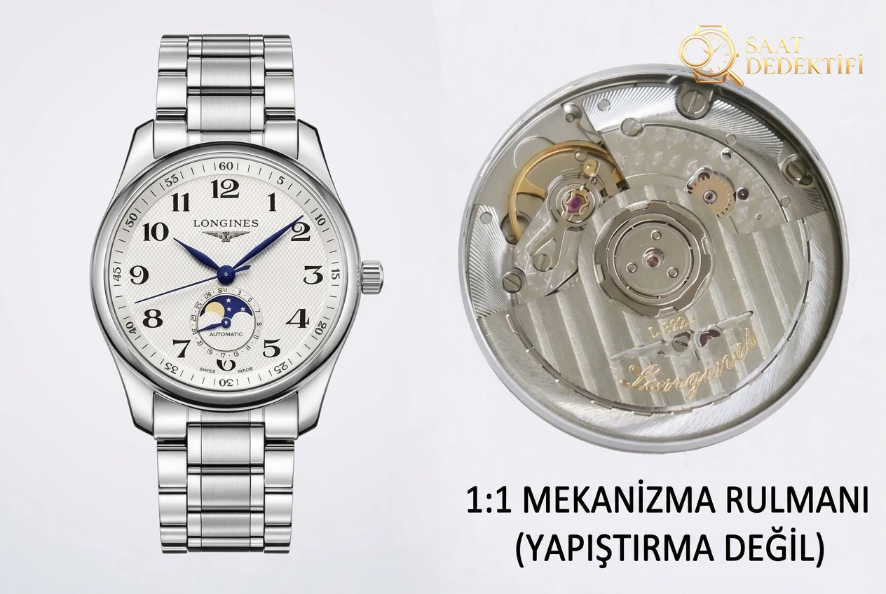 GF Factory Longines Ay Evreli Master Collection 899 entegre mekanizmasının kalitesi iyi mi? - Kasa Profili ve Kurma Kolu İncelemesi
