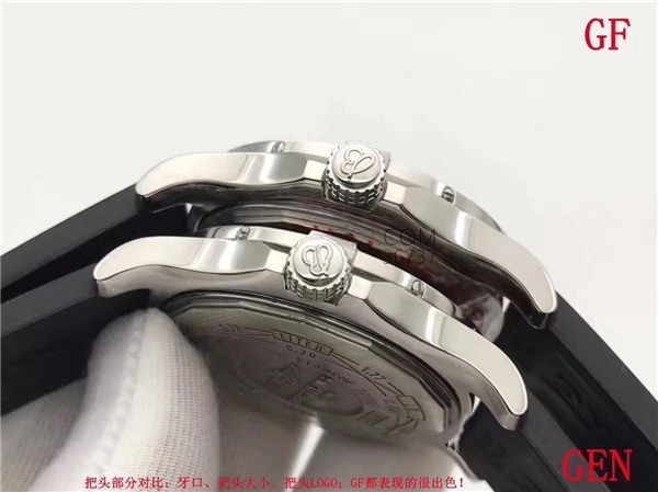 GF Factory V2 Breitling Avenger II GMT A3239011 güncellenmiş versiyon replika saat ile orijinal karşılaştırmalı inceleme — 5. fotoğraf