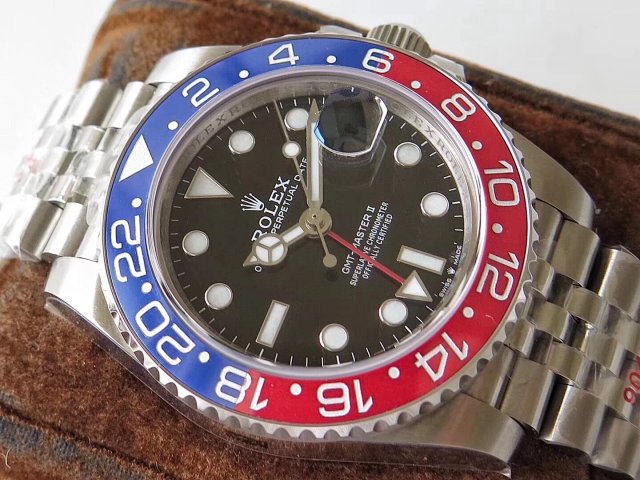 Replika Rolex GMT-Master II Mavi Kırmızı