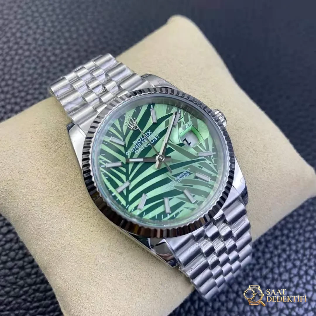 Replika Rolex Datejust Yeşil Leaf