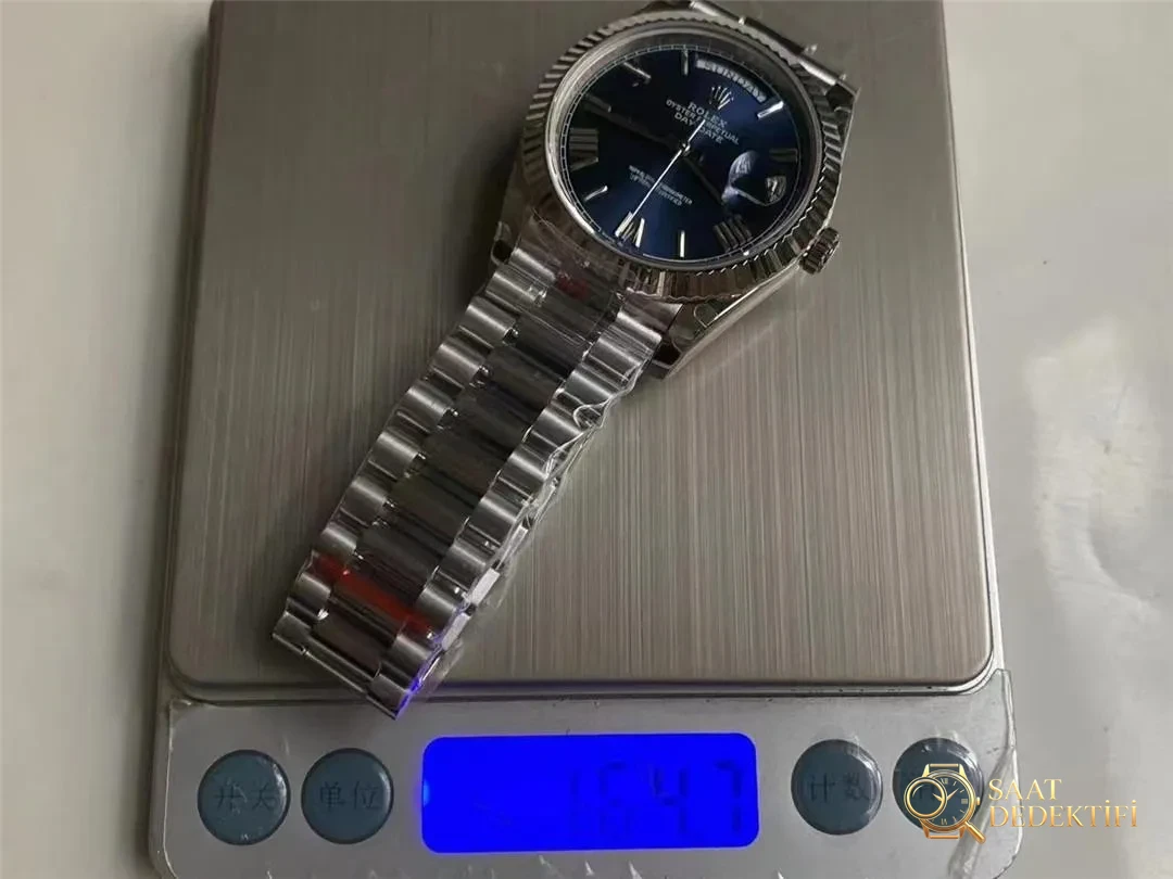 GM Factory Rolex Day-Date ağırlık dengelemeli versiyonu almaya değer mi? - Kadran Detayı ve Bezel İşçiliği