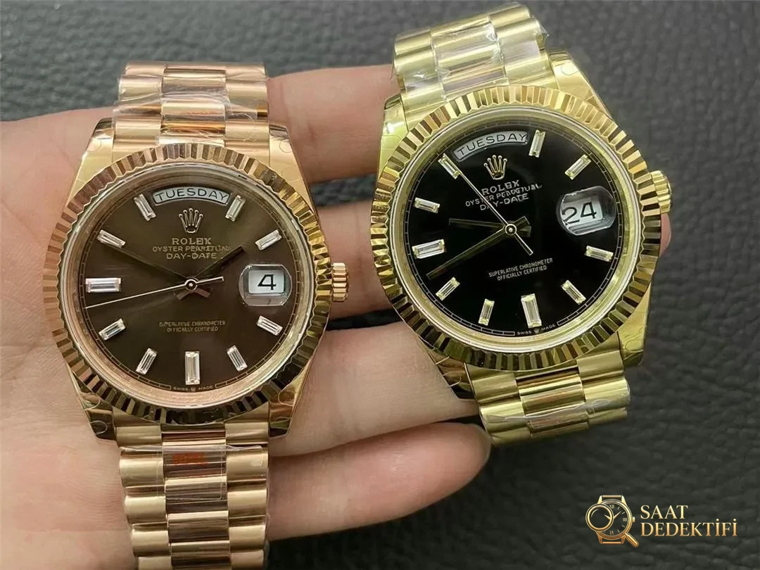 GM Factory Rolex Day-Date ağırlık dengelemeli versiyonu almaya değer mi? - Kasa Profili ve Kurma Kolu İncelemesi