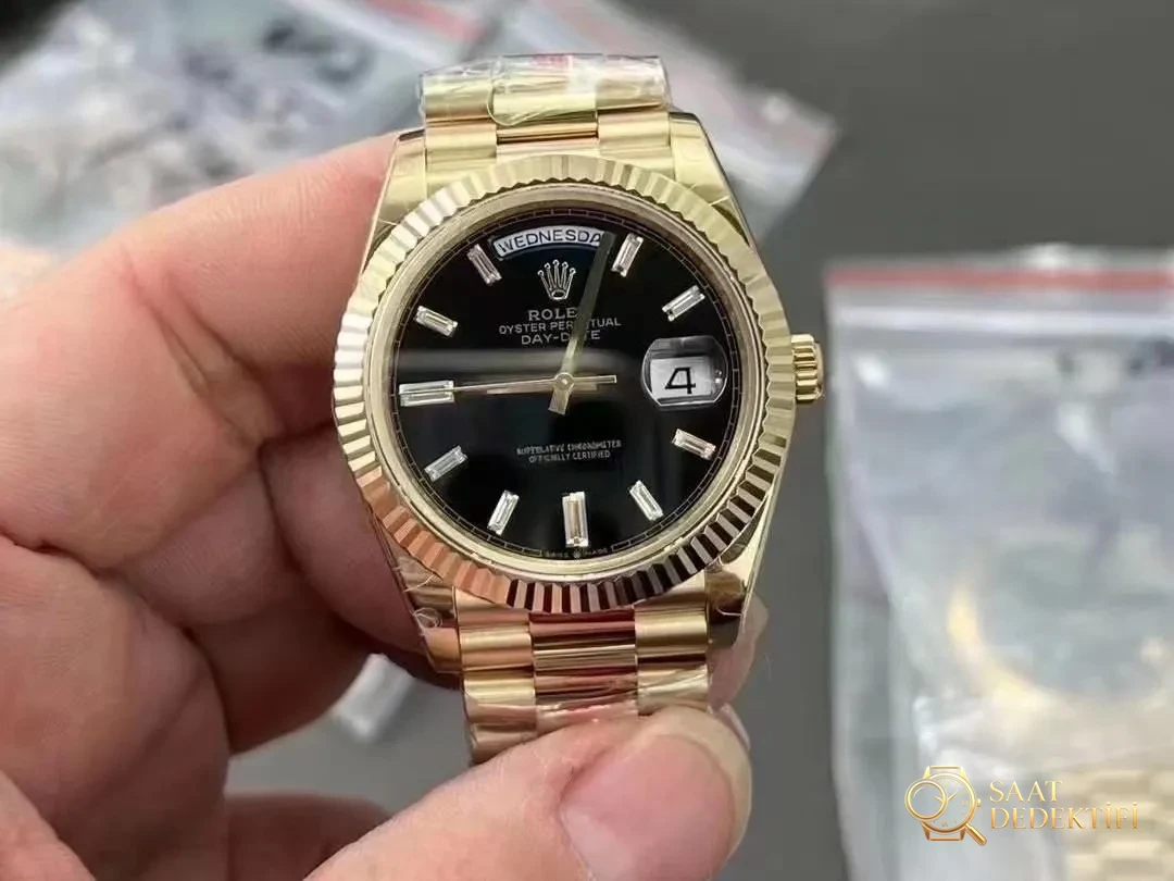 GM Factory Rolex Day-Date ağırlık dengelemeli versiyonu almaya değer mi? - Toka İçi Mikro Ayar Mekanizması