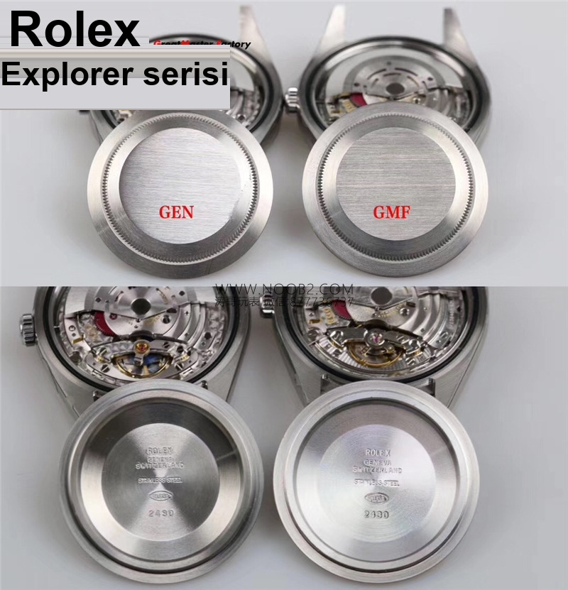 GM Factory Rolex Explorer serisi 39 mm gerçek-replika karşılaştırmalı incelemesi — 7. fotoğraf