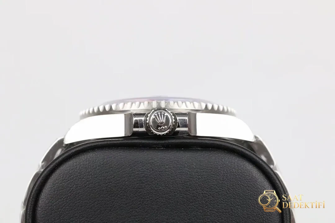 GM Factory Rolex GMT-Master 2 kırmızı-mavi cola bezel 3186 mekanizma V2 nihai versiyon beş boncuklu üç sıra bilezik replika saat - Makro Kadran ve İndeks İşçiliği