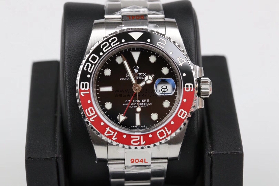 GM Factory Rolex GMT-Master II kırmızı-siyah Coke bezel 3186 mekanizma V2 nihai versiyon 16710 Coke beş boncuklu Jubilee bilezik replika saat — 2. fotoğraf