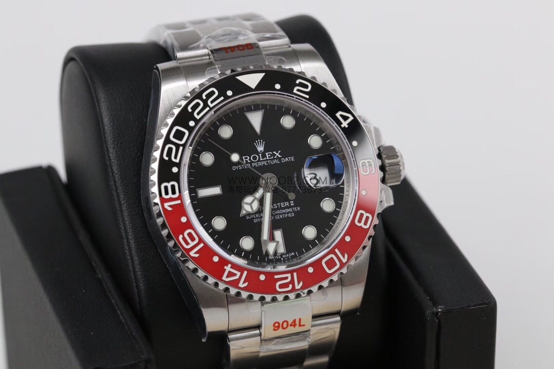 GM Factory Rolex GMT-Master II kırmızı-siyah Coke bezel 3186 mekanizma V2 nihai versiyon 16710 Coke beş boncuklu Jubilee bilezik replika saat — 3. fotoğraf