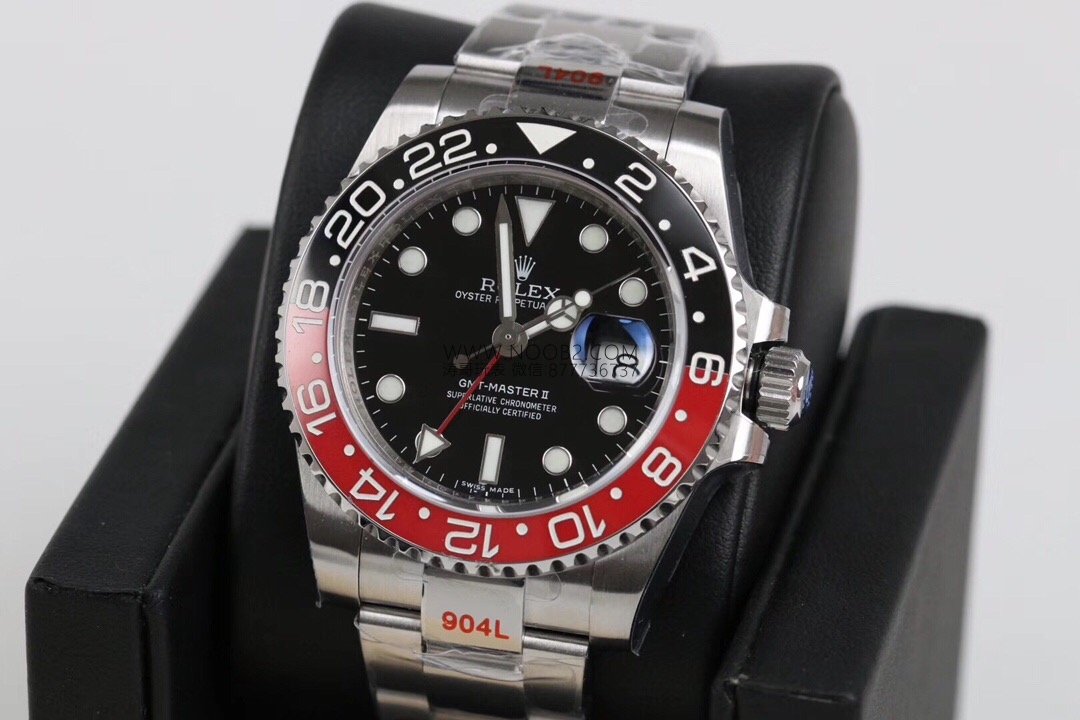GM Factory Rolex GMT-Master II kırmızı-siyah Coke bezel 3186 mekanizma V2 nihai versiyon 16710 Coke beş boncuklu Jubilee bilezik replika saat — 4. fotoğraf