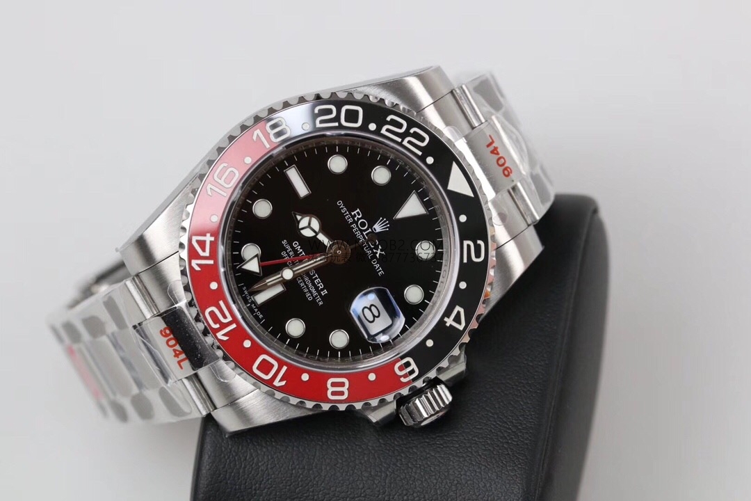 GM Factory Rolex GMT-Master II kırmızı-siyah Coke bezel 3186 mekanizma V2 nihai versiyon 16710 Coke beş boncuklu Jubilee bilezik replika saat — 5. fotoğraf